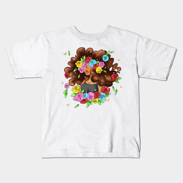 Aliyah Art Roses Kids T-Shirt by aliyahart